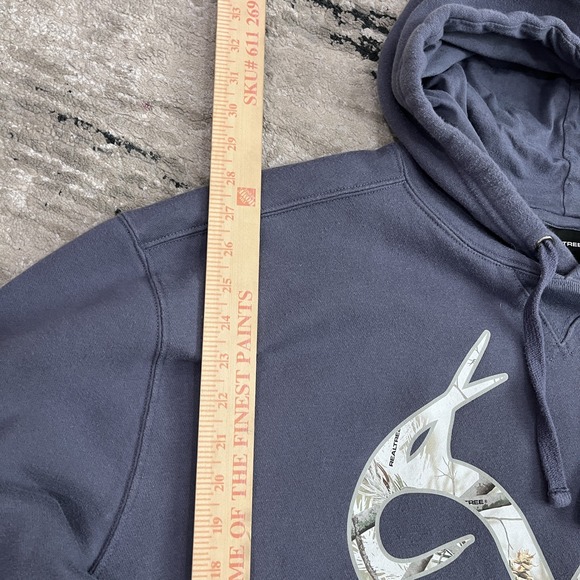 Realtree Hoodie Sweatshirt Men SizeXX Large Gray Graphic Logo Pullover Cotton - Picture 5 of 5